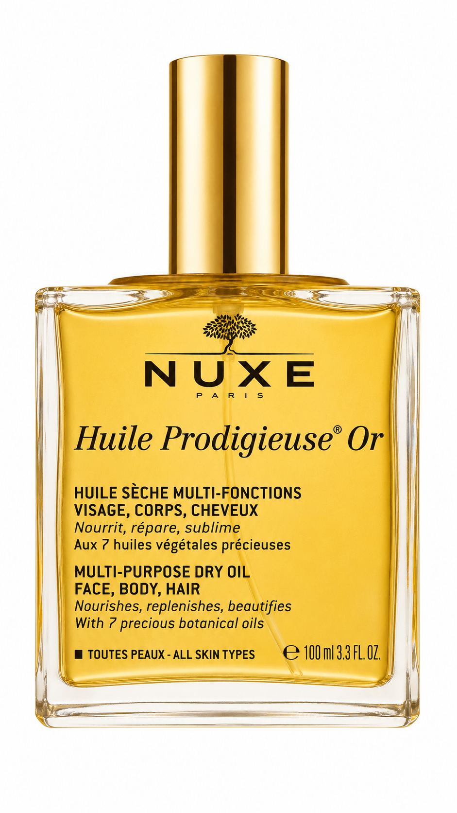NUXE Paris Huile Prodigieuse® (100ml) – Original Multi-Purpose Dry Oil (FRANCE)