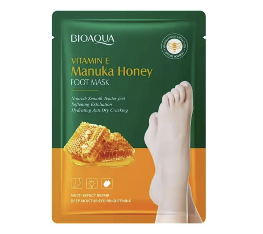BIOAQUA Exfoliating Foot Mask – Moisturizing Peeling Treatment for Dry, Cracked Heels and Callus Removal – Foot Peel Mask for Smooth, Soft Feet (1 Pair)