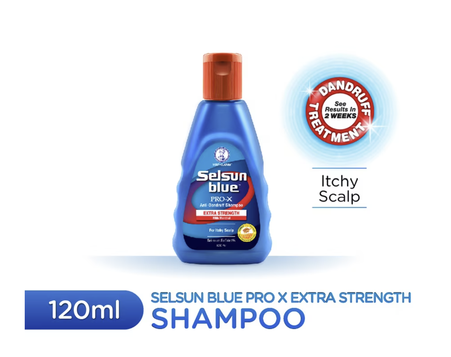 Selsun Blue (RED, Pro X Extra Strength Anti-Dandruff Treatment) 120ml