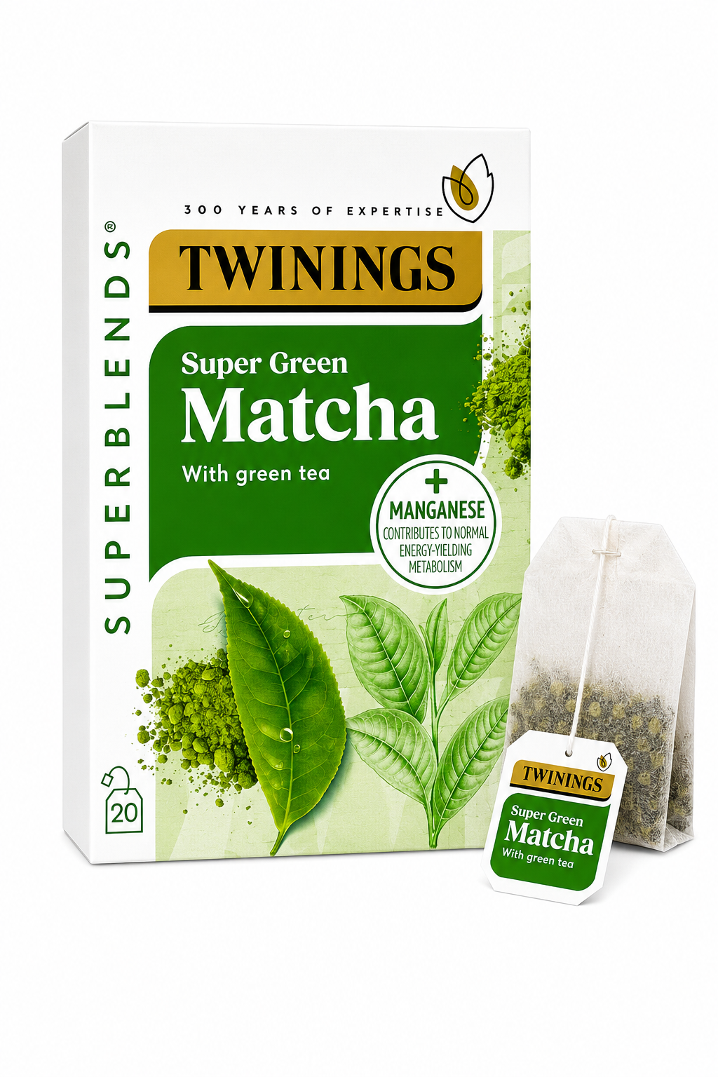 Superblends Matcha with Green Tea (20 Teabags)