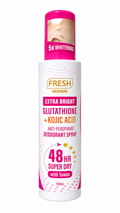 Underarm Whitening Spray, Extra Bright Glutathione + Kojic Acid Anti-Perspirant (150ml)