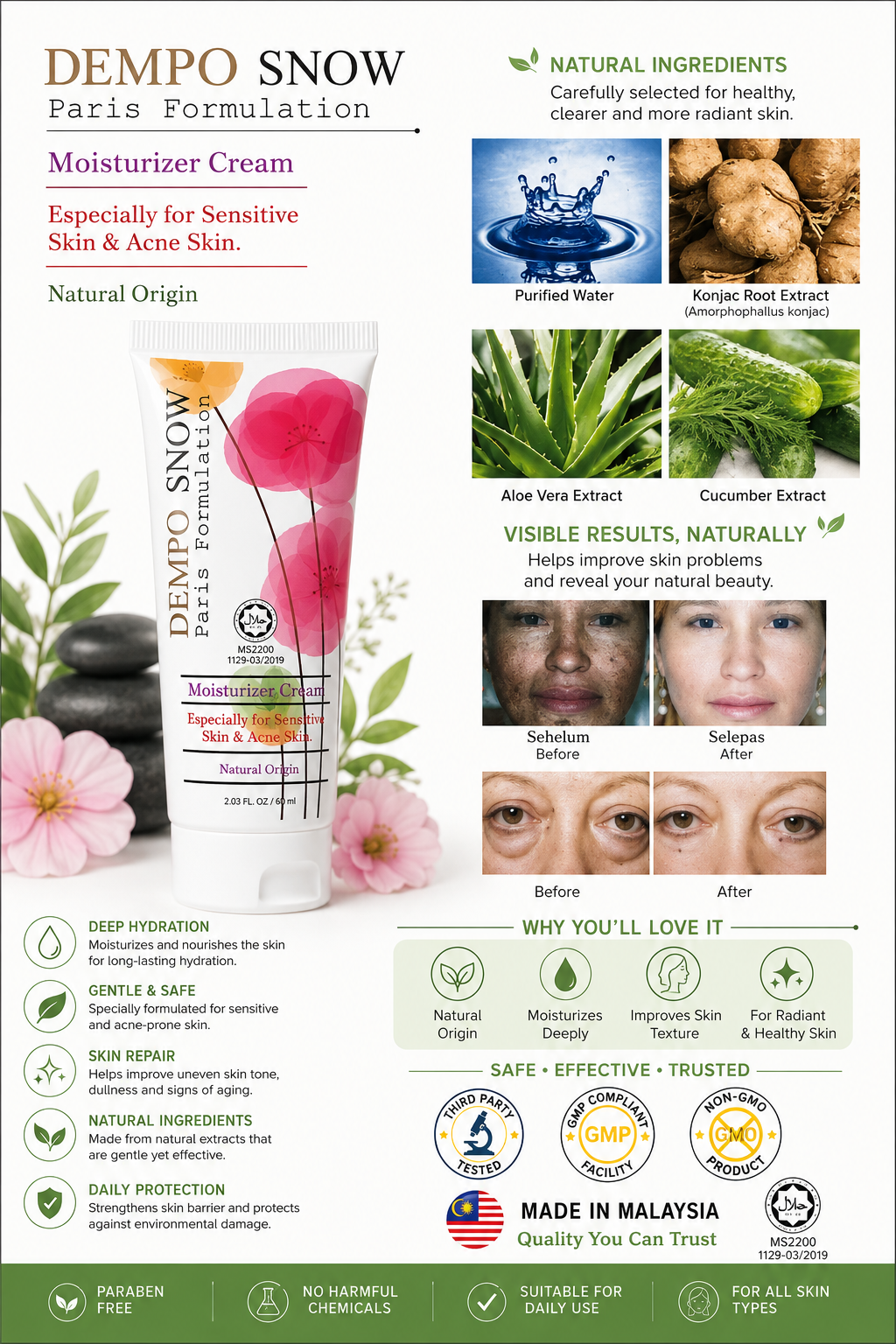 Dempo Snow Moisturizer Cream