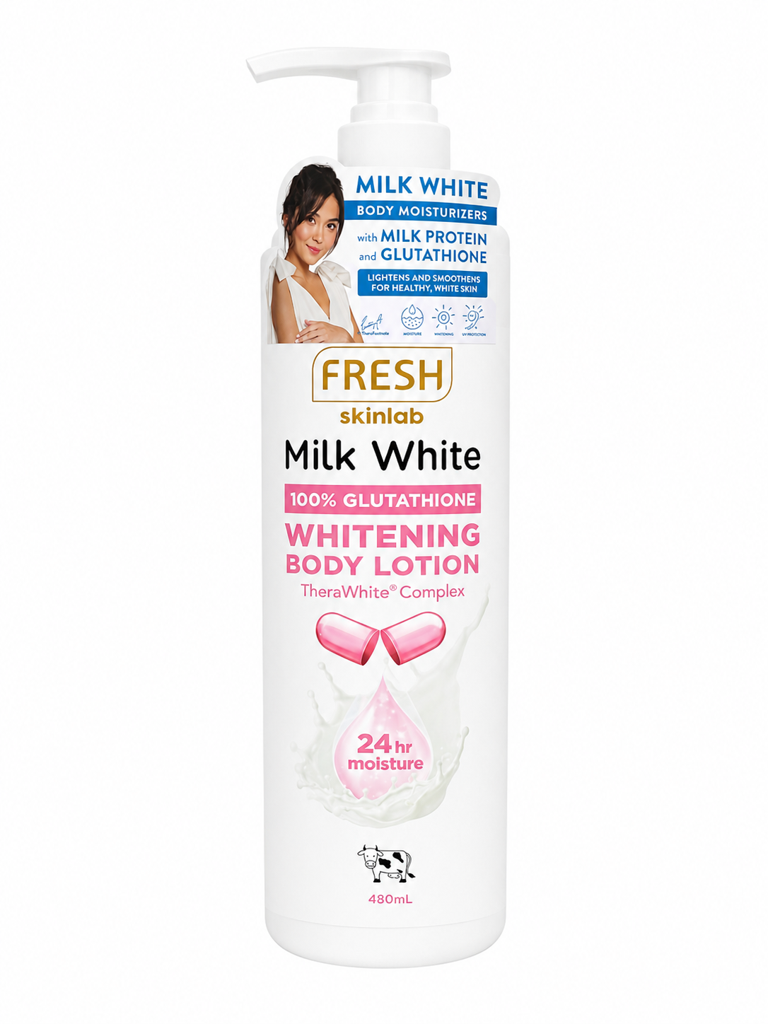 Fresh Milk White Glutathione Whitening Body Lotion (480ml)