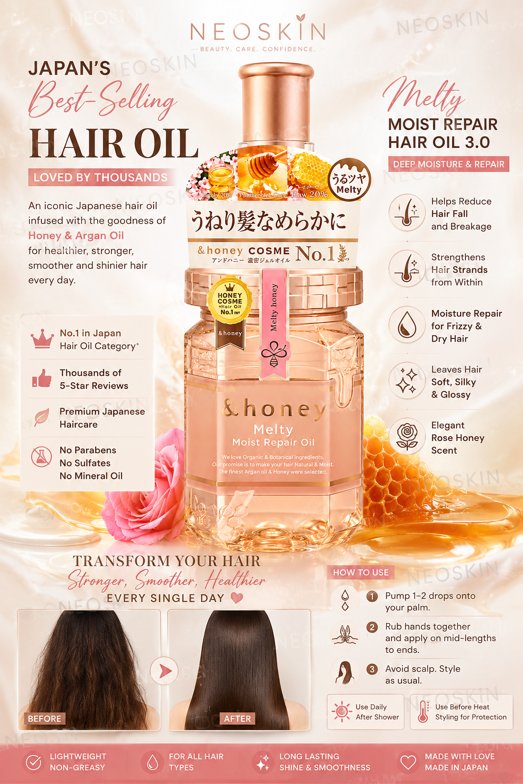&Honey Melty Moist Repair Oil (Japan)