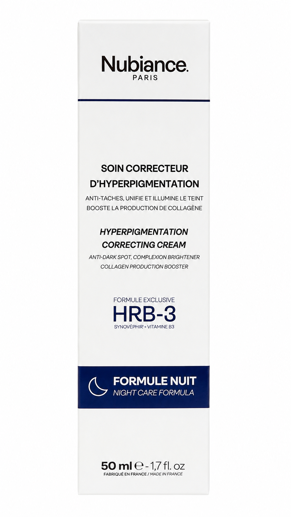 Nubiance Paris Hyperpigmentation Correcting Cream Night Formula 50ml (FRANCE)