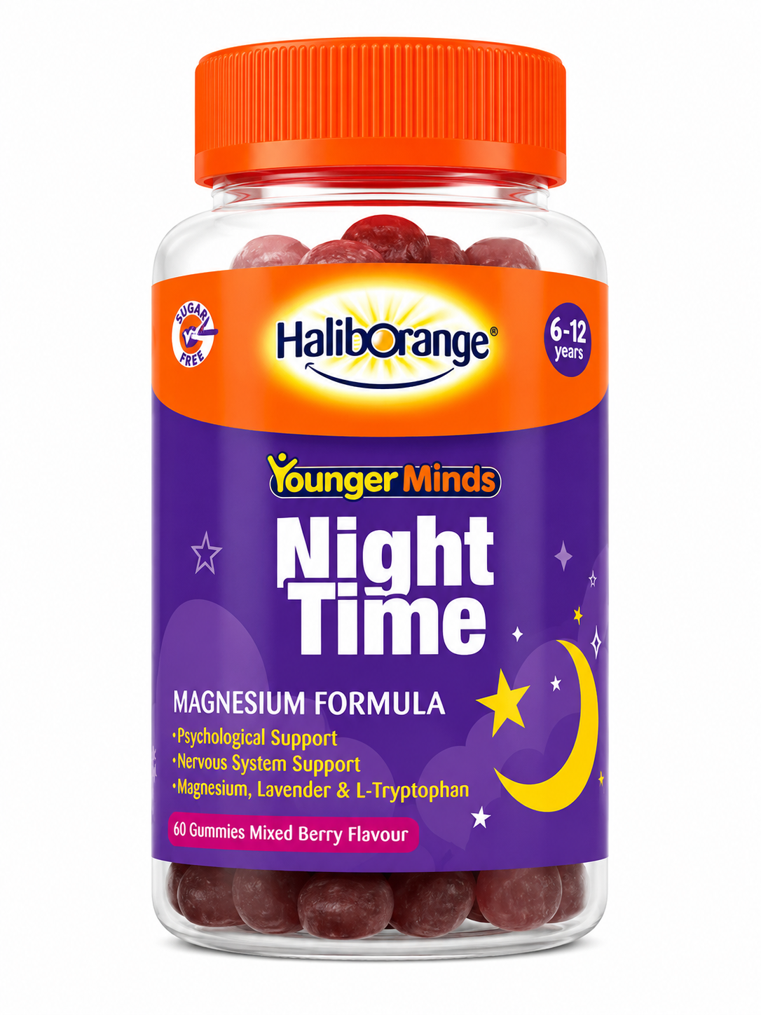 Night Time Magnesium Formula Gummies for Kids (60 Mixed Berry Gummies)