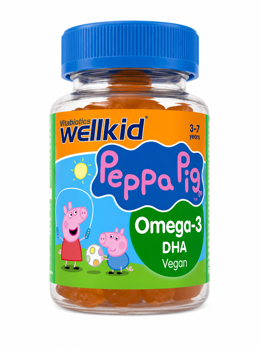 Kids Omega-3 DHA Gummies (30 Orange Flavored Vegan Gummies)