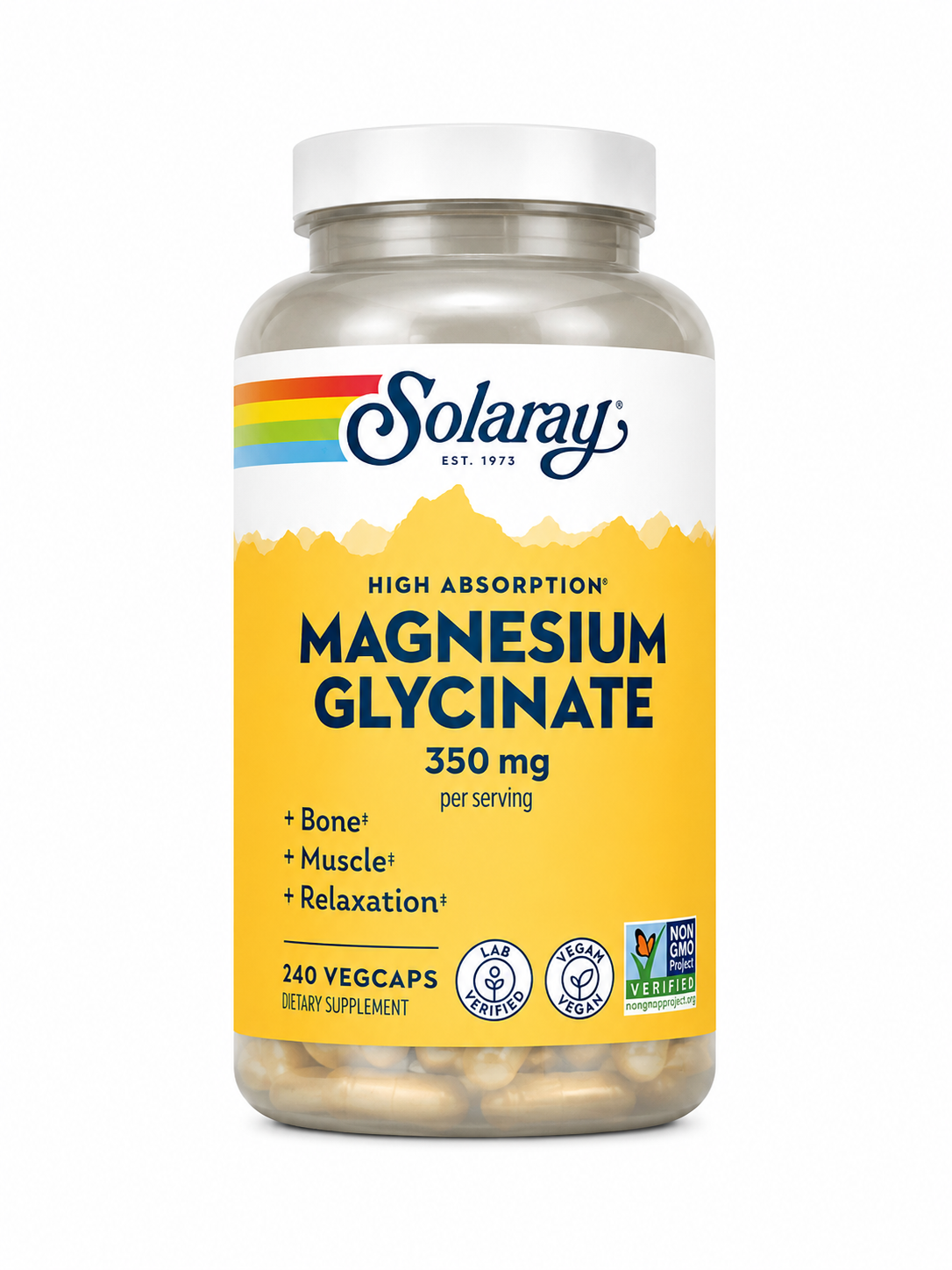 Magnesium Glycinate 350 mg (240 Vegcaps)