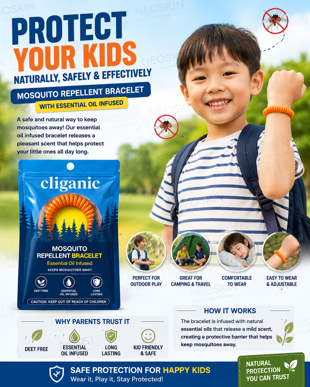 Cliganic Mosquito Repellent Bracelet