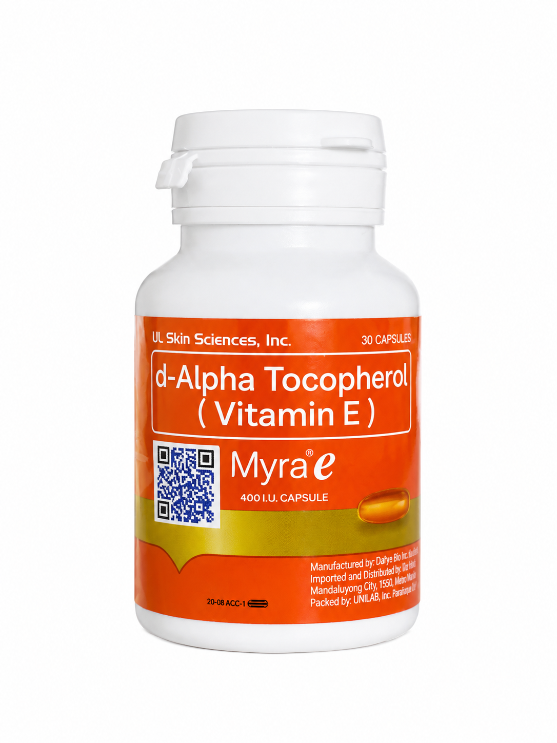 Myra-E 400 IU Vitamin E Capsules