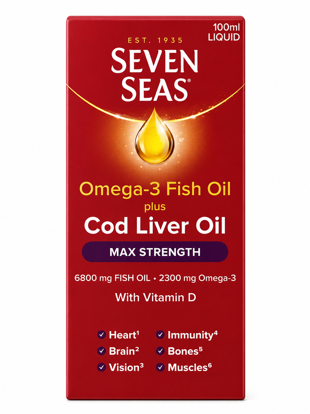 Omega-3 Fish Oil Plus Cod Liver Oil Max Strength (100ml)