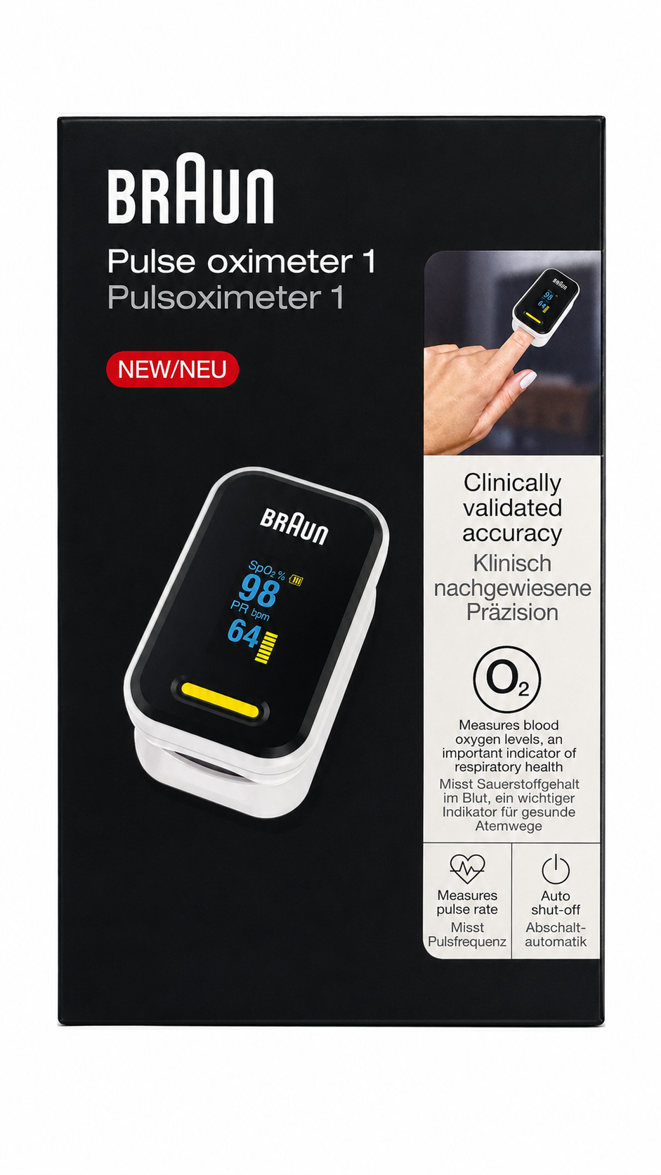 Fingertip Pulse Oximeter (Blood Oxygen & Pulse Rate Monitor)