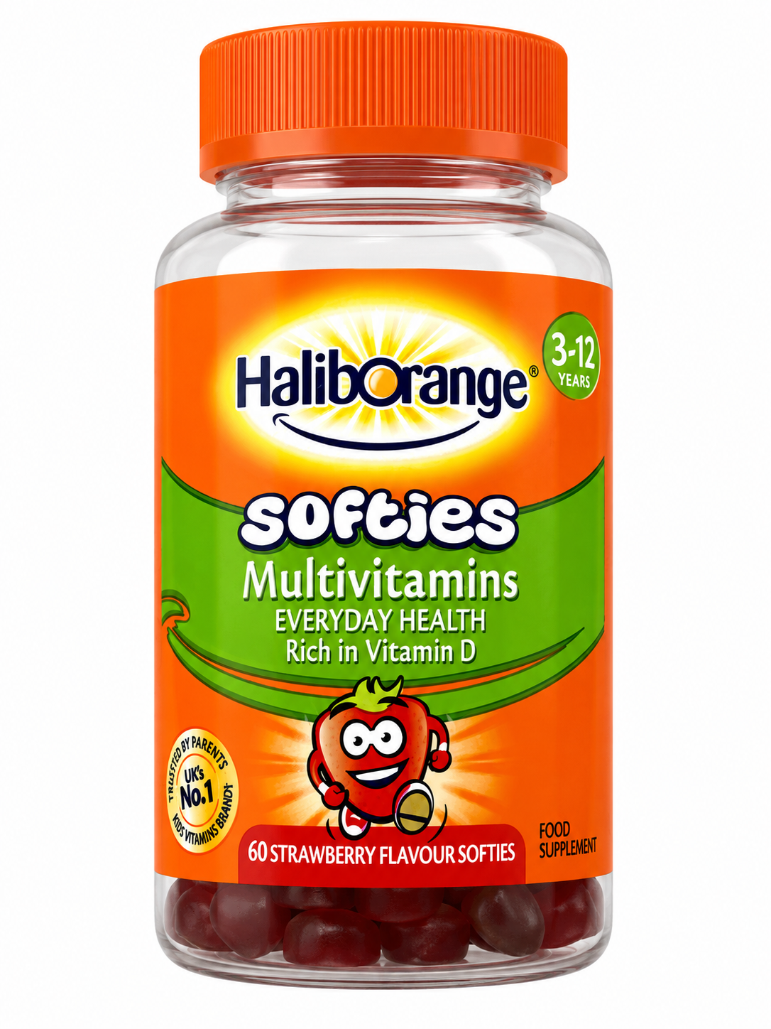 Softies Multivitamins Strawberry Gummies for kids (60 Gummies)