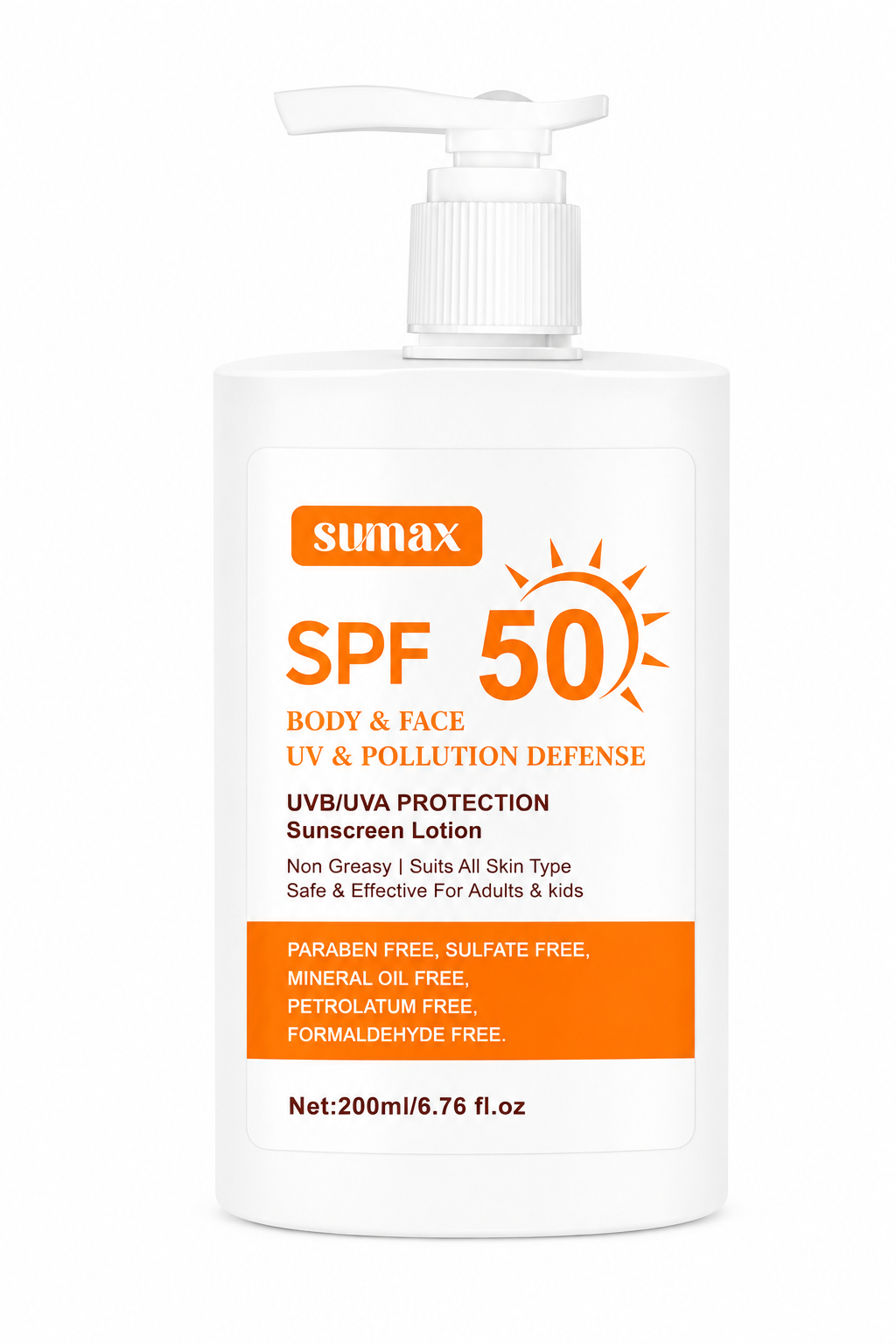 Sumax SPF 50, Body and Face Sunscreen Lotion