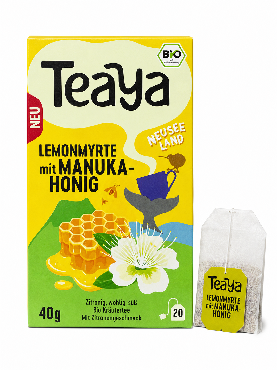 Teaya Leamon, Manuka Honey Tea (New Zealand Inspired, 20 Teabags)